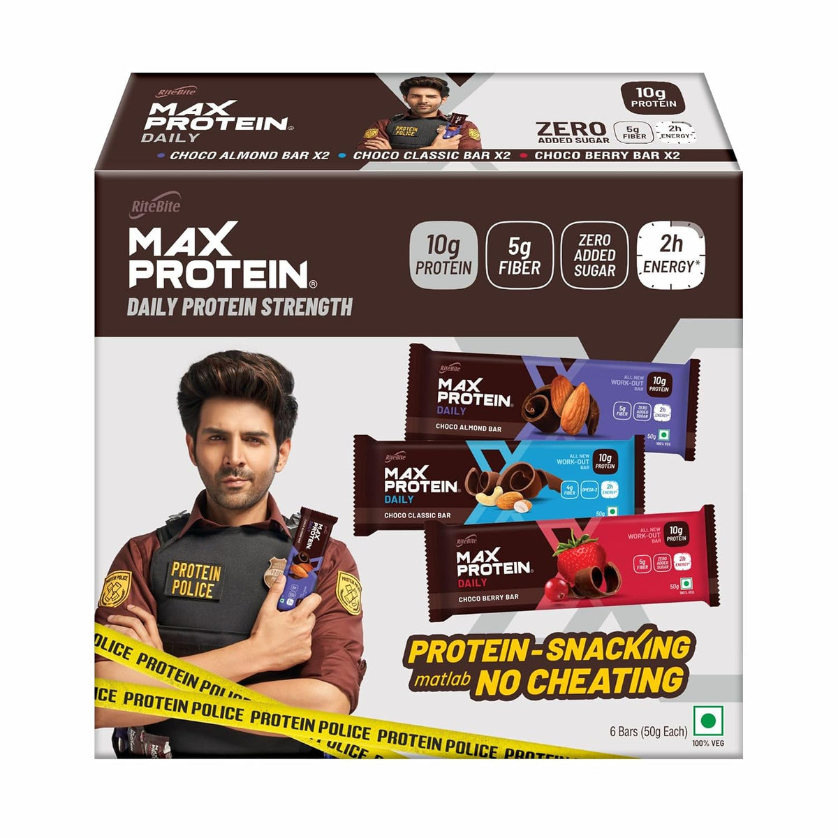 RiteBite Max Protein Daily 10 gm Protein Bar Assorted