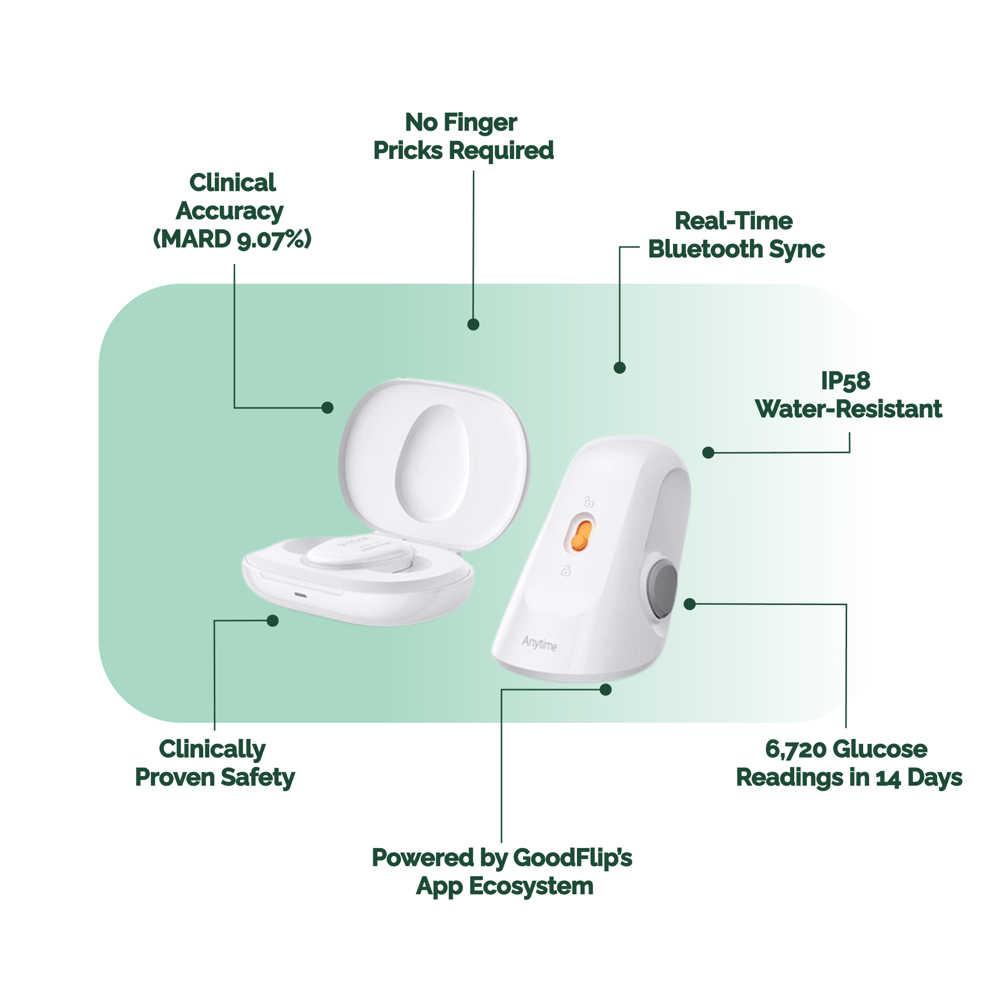 GoodFlip Continuous Glucose Monitor