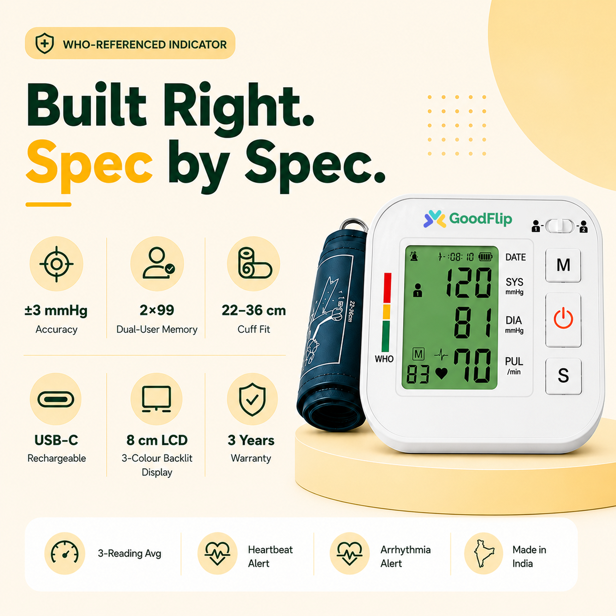 GoodFlip Blood Pressure Monitor