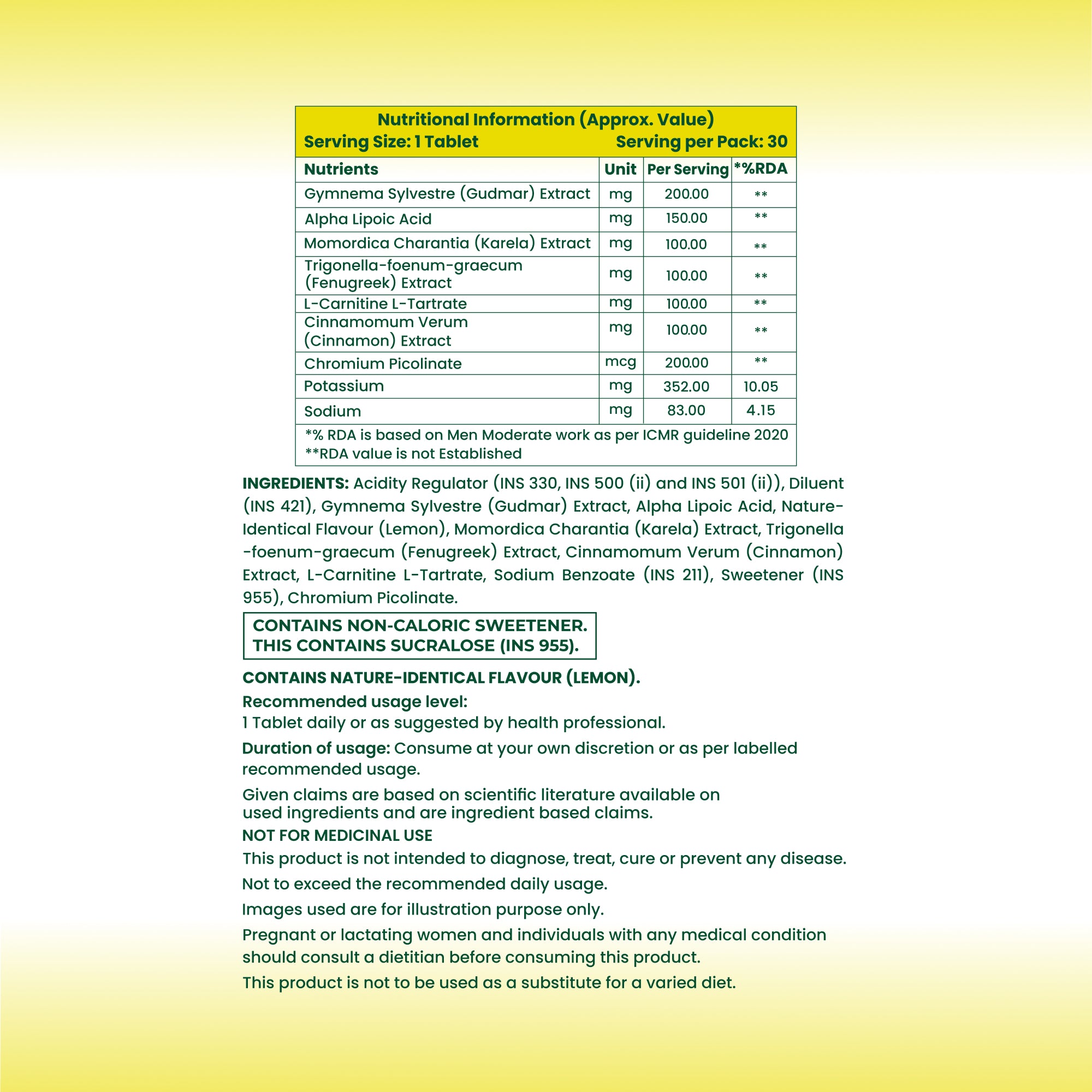 Diabetes Care Lemon Fizz